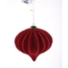 6" BURGUNDY VELVET ONION ORNAMENT
