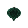 6″ DARK GREEN VELVET ONION ORNAMENT