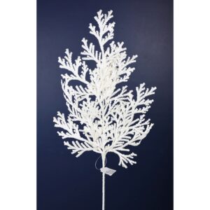 21" WHITE FLAT CEDAR SPRAY