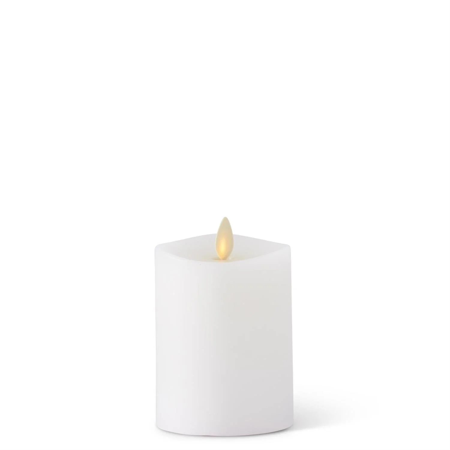 3"D x 4.5"T WHITE LUMINARA PILLAR CANDLE