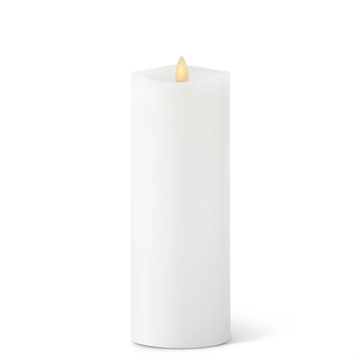 3"D x 8.5"T WHITE LUMINARA PILLAR CANDLE