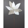 19" WHITE/ NATURAL POINSETTIA STEM