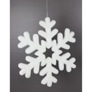 19.75" WHITE SNOWFLAKE ORNAMENT