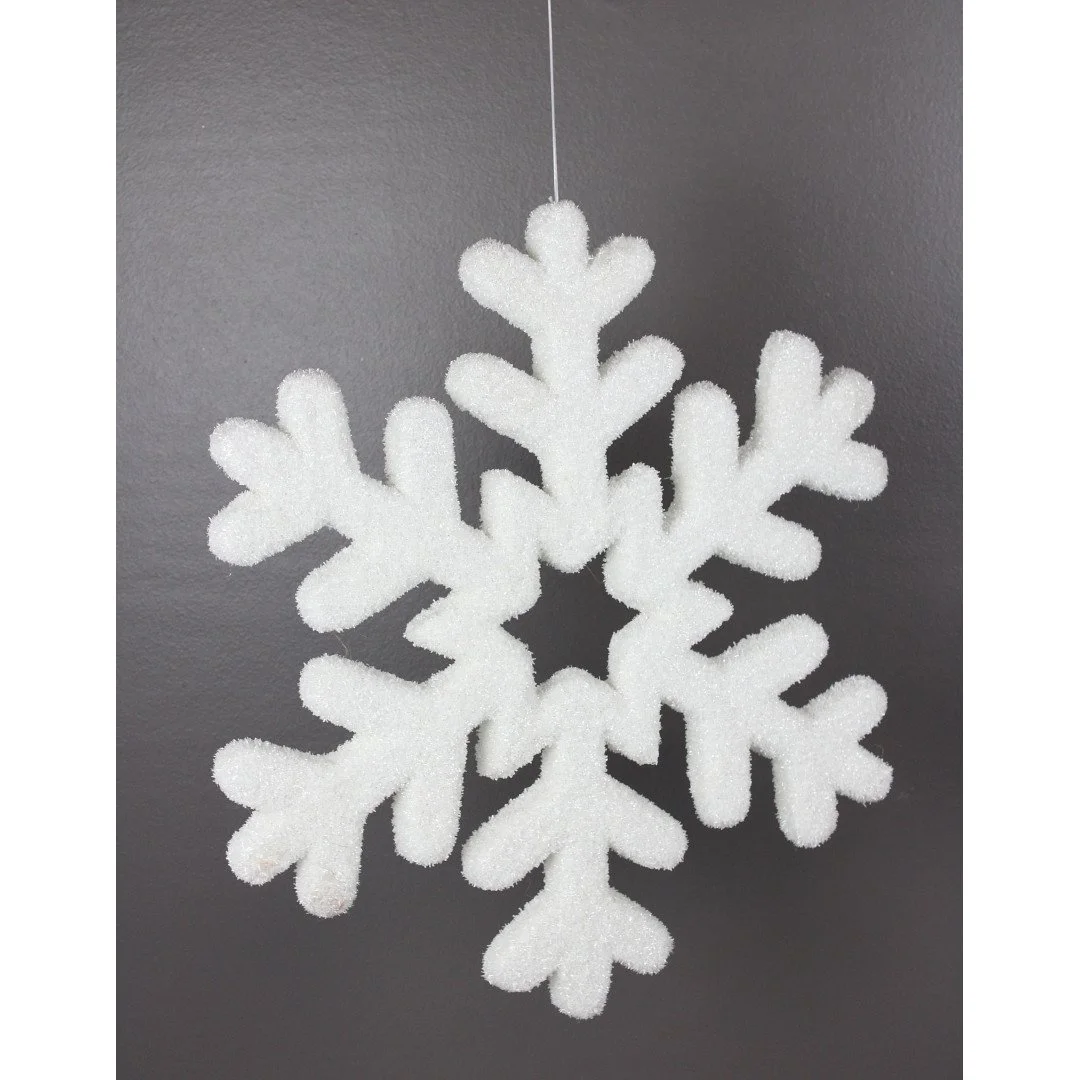 19.75" WHITE SNOWFLAKE ORNAMENT
