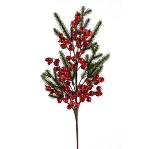 28″ BEAD BERRY PINE SPRAY