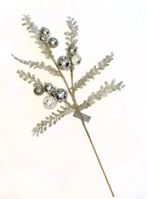 24" CHAMPAGNE BALL/ LEAF SPRAY