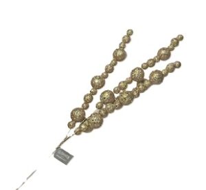 24" CHAMPAGNE GLITTER BALL SPIKE SPRAY