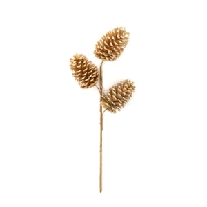 20" GOLD METALLIC PINECONE SPRAY