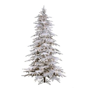 6.5'x50"D FLOCKED BALSAM PINE TREE