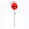 150MM SHINY RED BALL ORNAMENT ON STEM