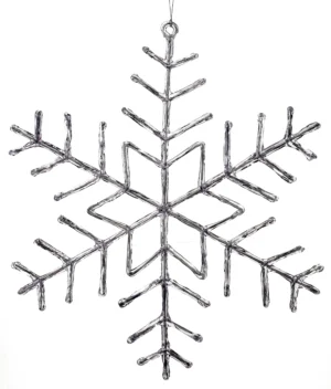 19" CLEAR ACRYLIC SNOWFLAKE ORNAMENT
