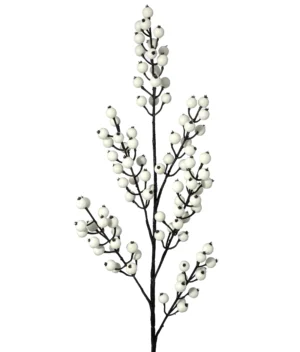 30" WATERPROOF MATTE WHITE WINTER BERRY SPRAY