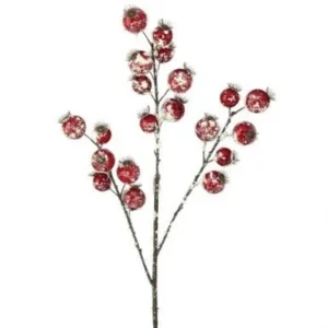 23″ RED/ WHITE WATERPROOF SNOW CRABAPPLE SPRAY