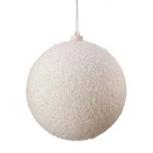 200MM VP WHITE SNOWBALL ORNAMENT