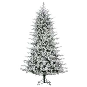 7.5’x57″D FLOCKED STOCKHOLM SPRUCE TREE
