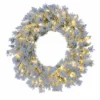 36"D FLOCKED BALSAM LIT WREATH