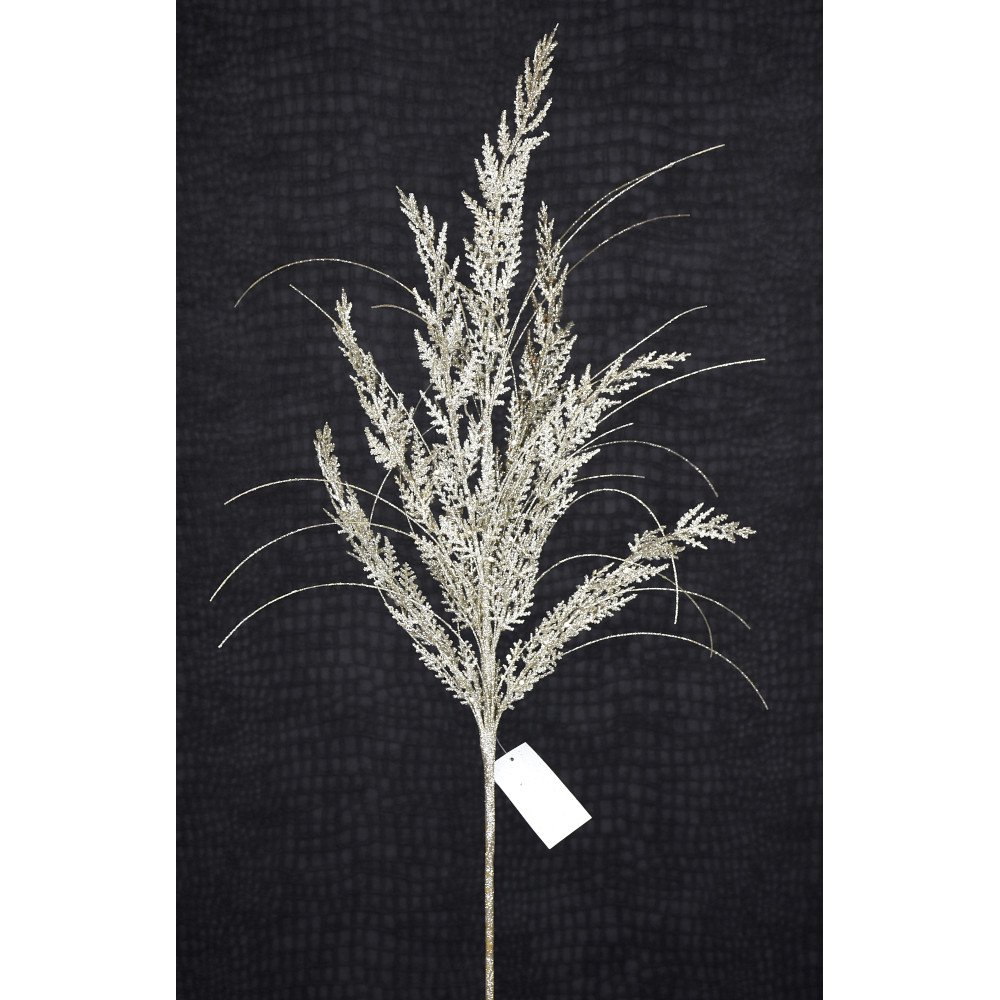 31" PLATINUM GLITTER CEDAR GRASS SPRAY