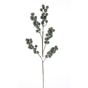 26" GREEN GLITTER BERRY SPRAY