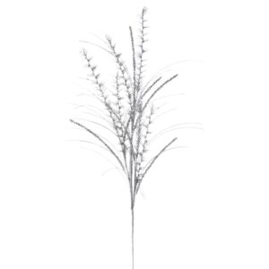 35" PLATINUM GLITTER GRASS SPRAY