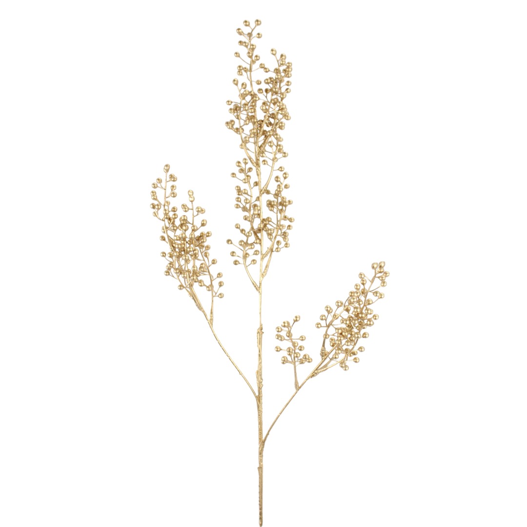 29" METALLIC GOLD PEPPERBERRY SPRAY