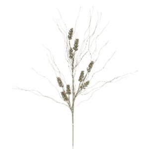 36.5" CHAMPAGNE GLITTER GRASS/BERRY SPRAY