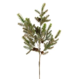 36" PINE SPRAY WITH CONES WITH METALLIC GOLD UNDERTONE