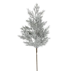 26" SILVER SNOW PINE SPRAY