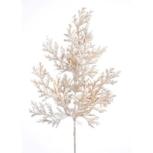21" CHAMPAGNE TAUPE FLAT CEDAR SPRAY