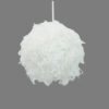 6" WHITE SNOW BALL ORNAMENT