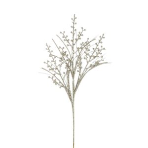 29" PLATINUM GLITTER WINTER BERRY SPRAY