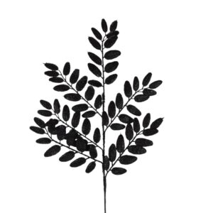 22″ BLACK GLITTER HONEY LOCUST SPRAY