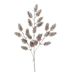 24" PLATINUM/ CHAMAPAGNE GLITTER HOPS SPRAY