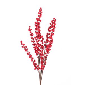 34" RED WEATHER RESISTANT BERRY STEM