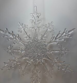 12" ACRYLIC ICY SNOWFLAKE ORNAMENT