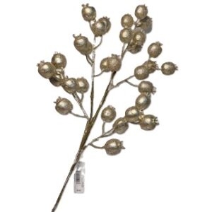 23" LIGHT GOLD METALLIC BERRY SPRAY
