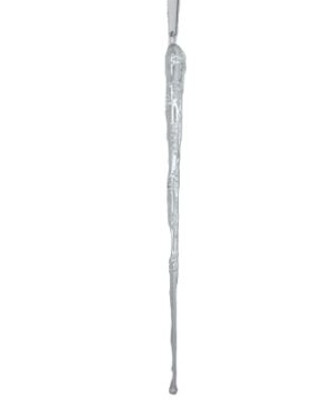 9.5" CLEAR GLASS ICICLE ORNAMENT