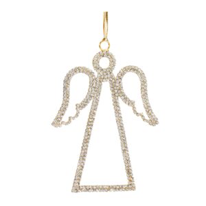 5.25" GOLD RHINESTONE ANGEL ORNAMENT