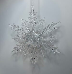8" ACRYLIC ICY SNOWFLAKE ORNAMENT