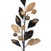 30" BLACK/ GOLD VELVET JEWEL BERRY SALAL SPRAY
