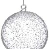 4.75" CLEAR GLASS BALL ORNAMENT