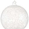 6" CLEAR GLASS BALL ORNAMENT