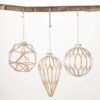 4-6" CLEAR/ GOLD MODERN ORNAMENT