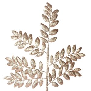 22″ CHAMPAGNE GLITTER HONEY LOCUST SPRAY