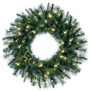 42"D WARM WHITE LED CASHMERE WREATH