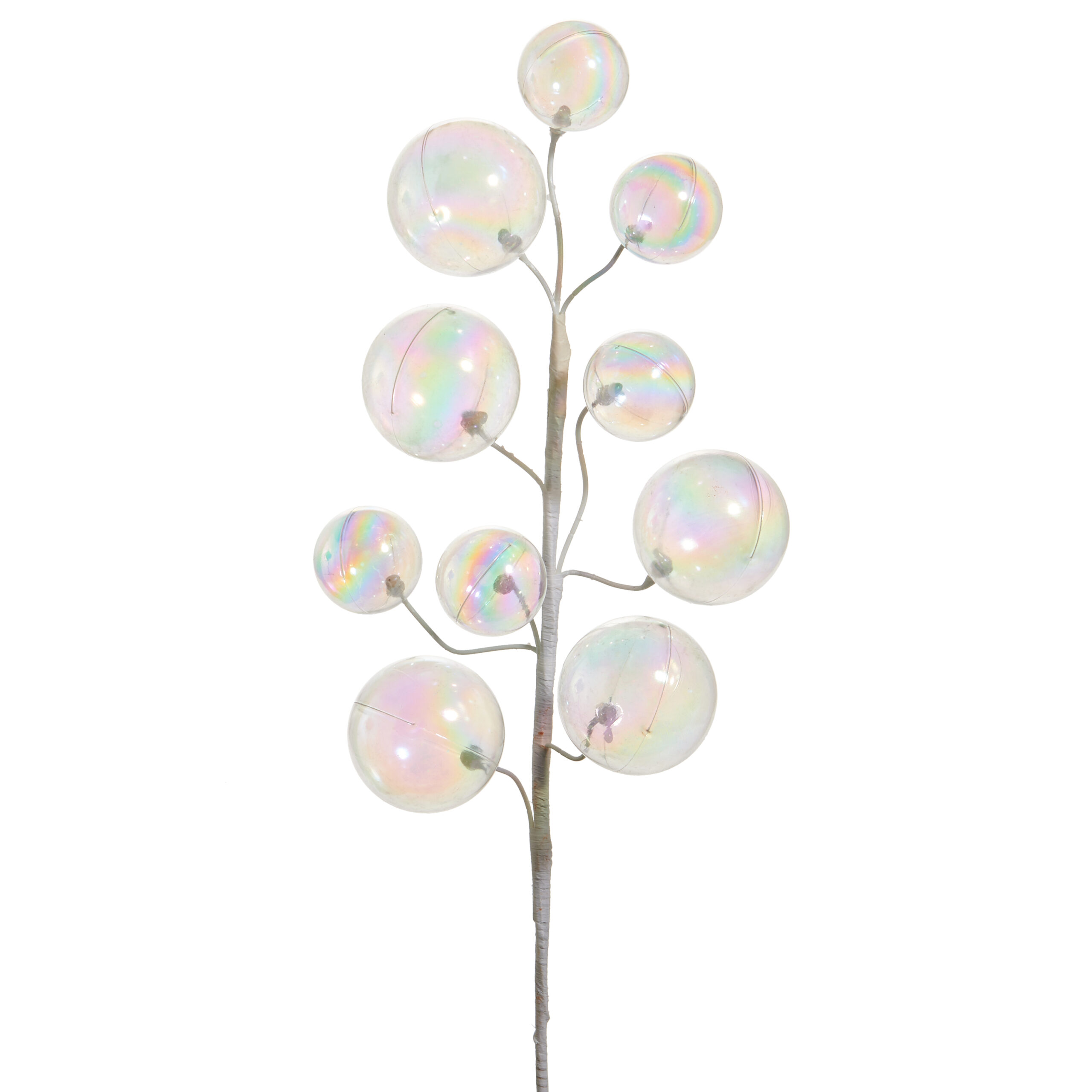 26" CLEAR IRIDESCENT BALL SPRAY