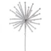 22" WHITE GLITTER STARBURST CRYSTAL STEM