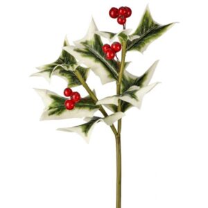 12" UV FRESH CUT VARIGATED HOLLY PICK