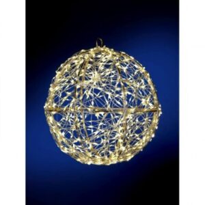 8"D MICRO WARM WHITE LED TWINKLING KISSING BALL
