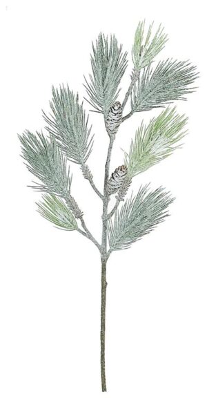 38.5" FROSTED RED PINE SPRAY WITH CONES