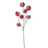 24" RED/ WHITE SNOW BERRY BALL SPRAY